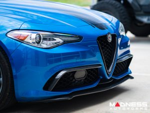 Alfa Romeo Giulia Front Canards - Carbon Fiber - V2 - Feroce Carbon - Sport/ Ti/ Veloce Alfa Romeo Giulia Front Canards - Carbon Fiber - V2 - Feroce Carbon - Sport/ Ti/ Veloce